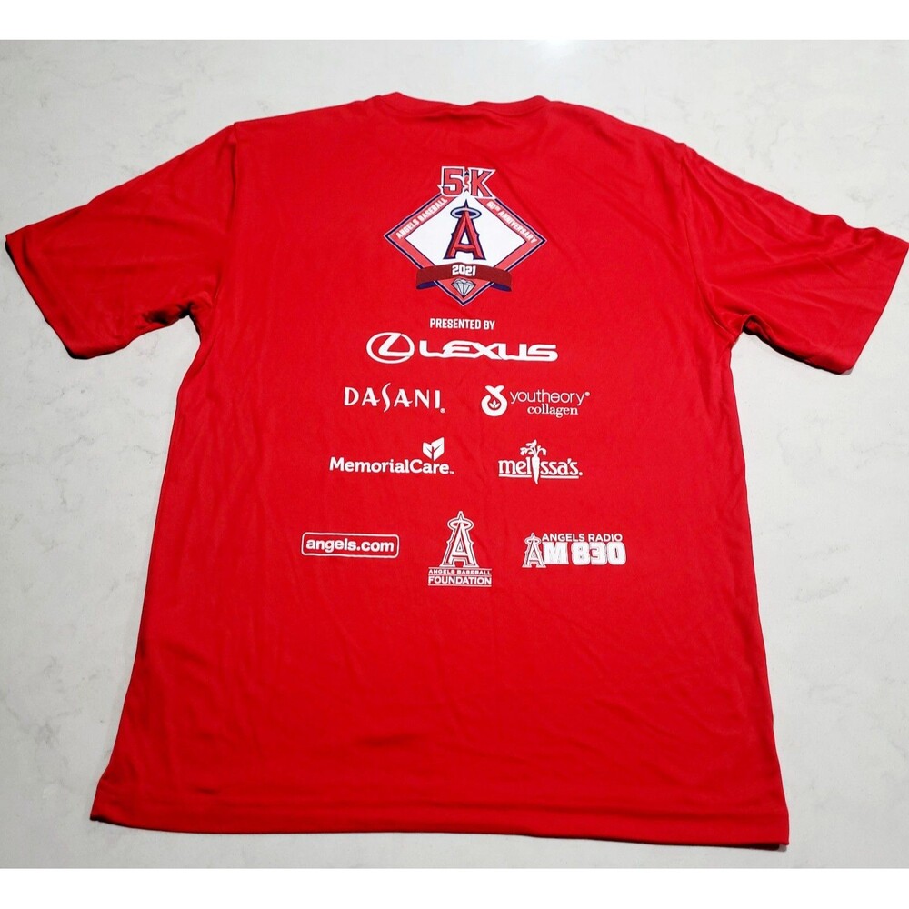 Angels Baseball 5K 2021 Marathon Running Active Gym Shirt Size Unisex Small NWOT